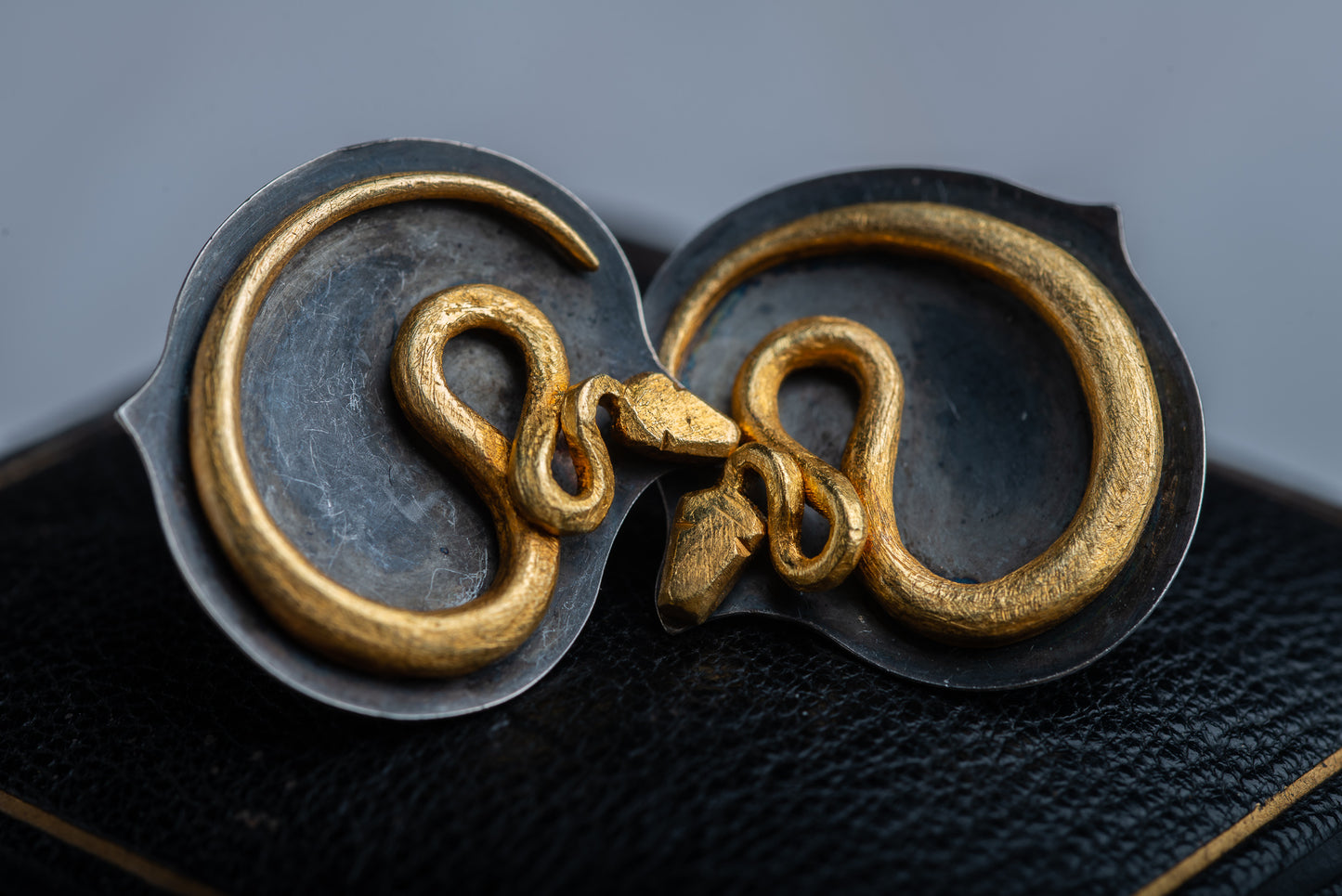 Vintage Designer P. Plöderl 18K Gold Silver Earrings