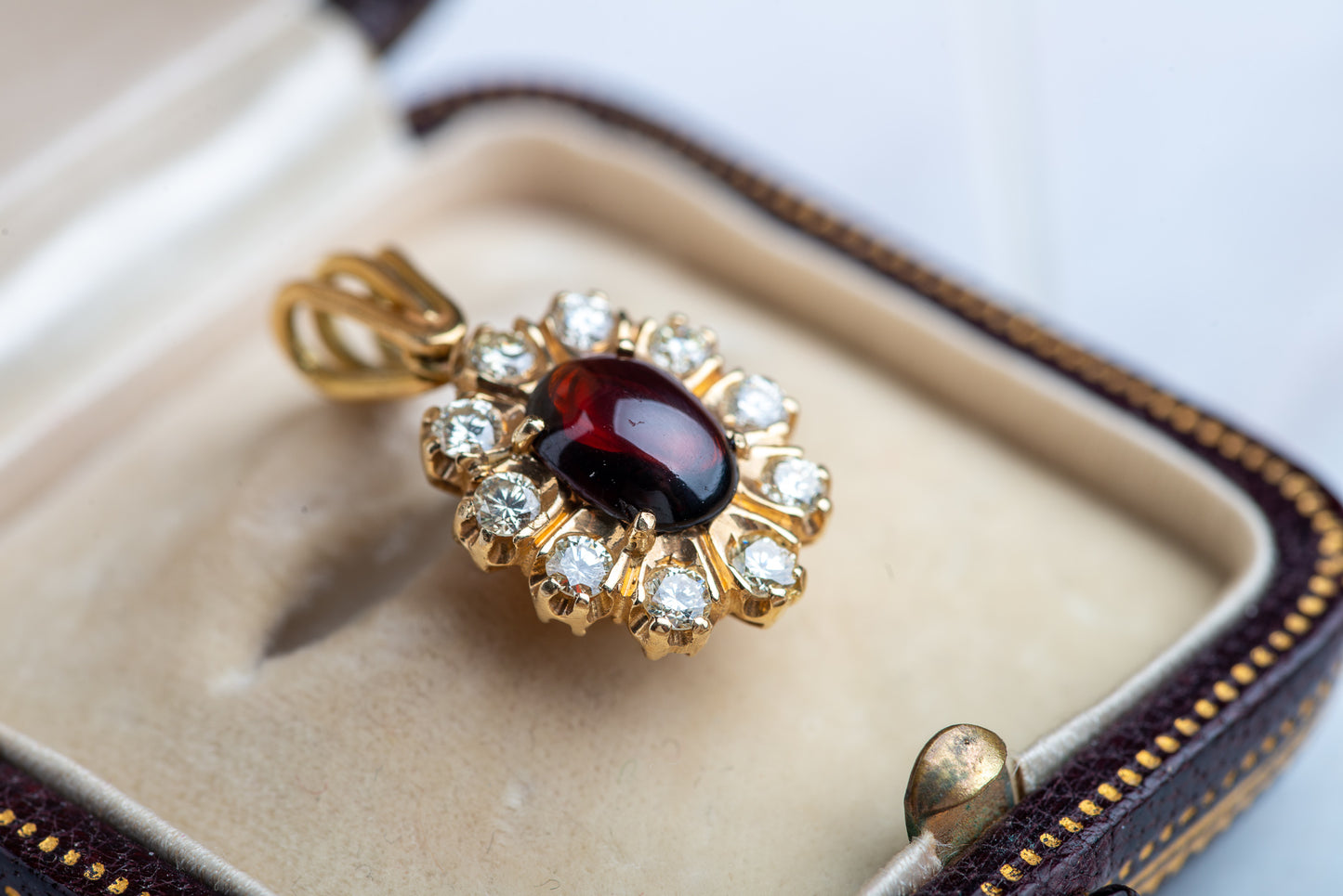 Vintage Garnet & Diamond Pendant