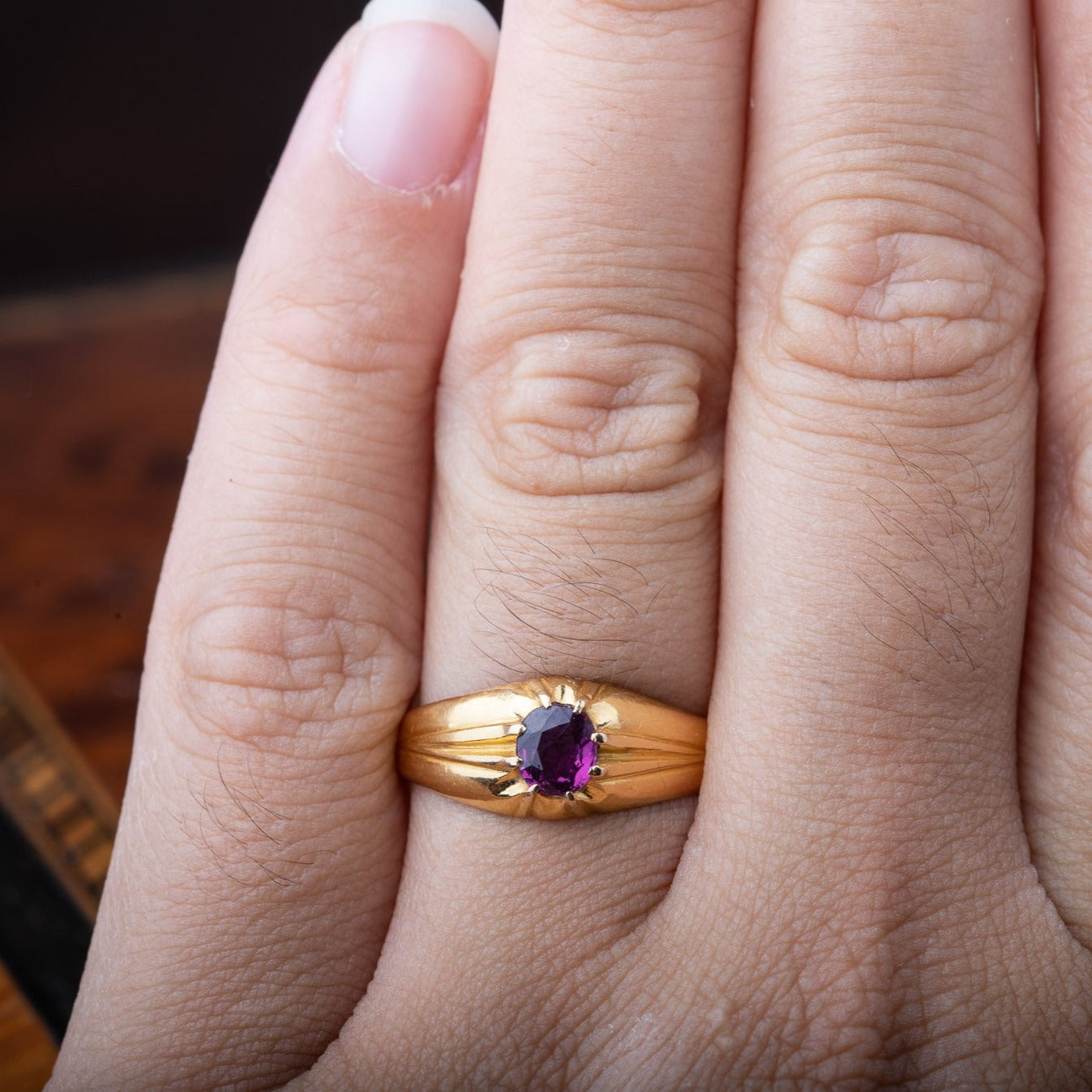 High Carat Gold Ruby Ring