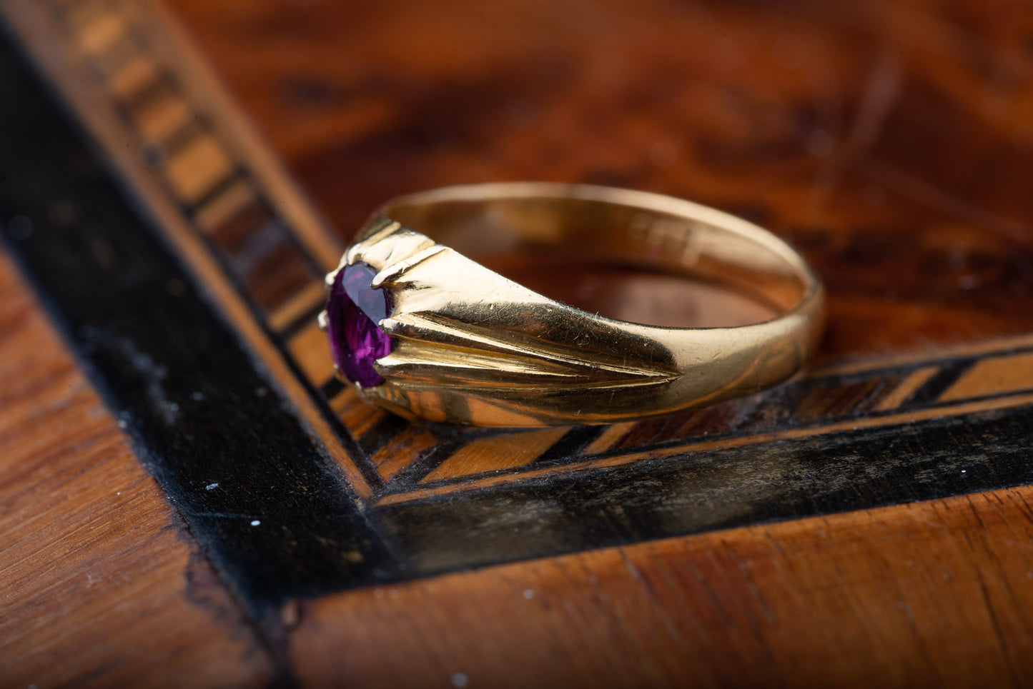 High Carat Gold Ruby Ring