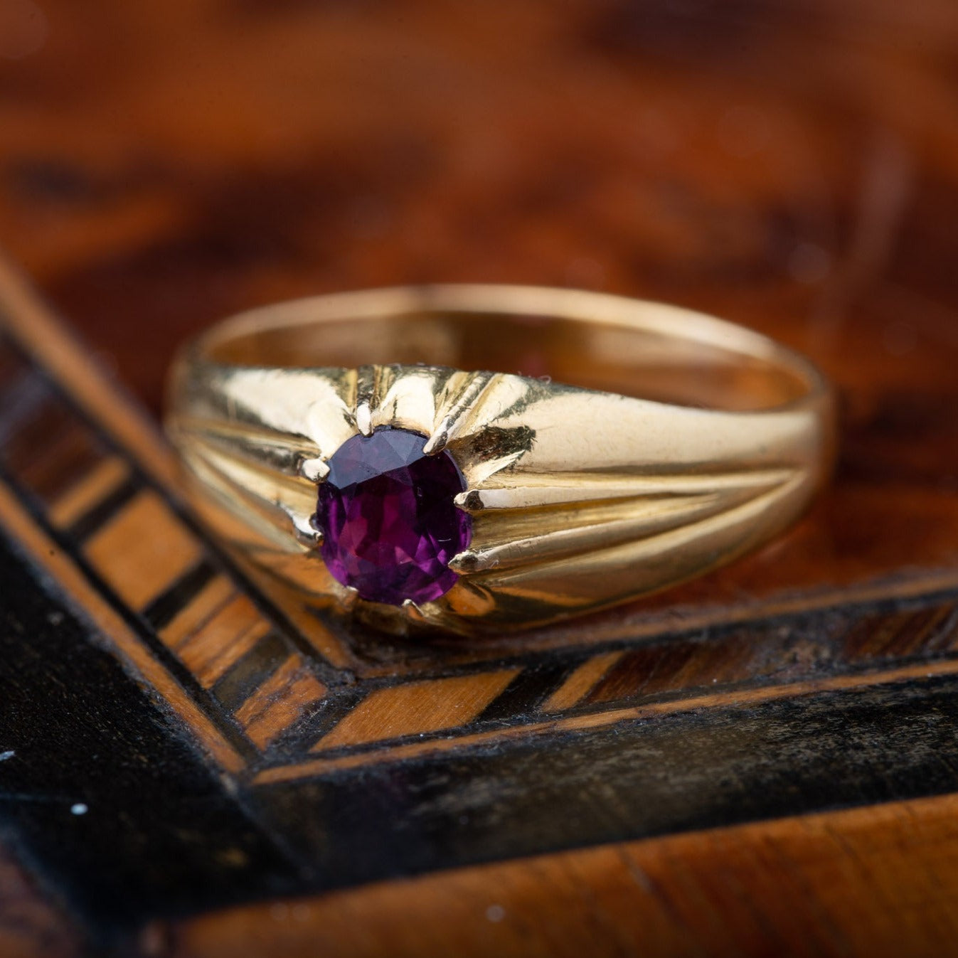 High Carat Gold Ruby Ring