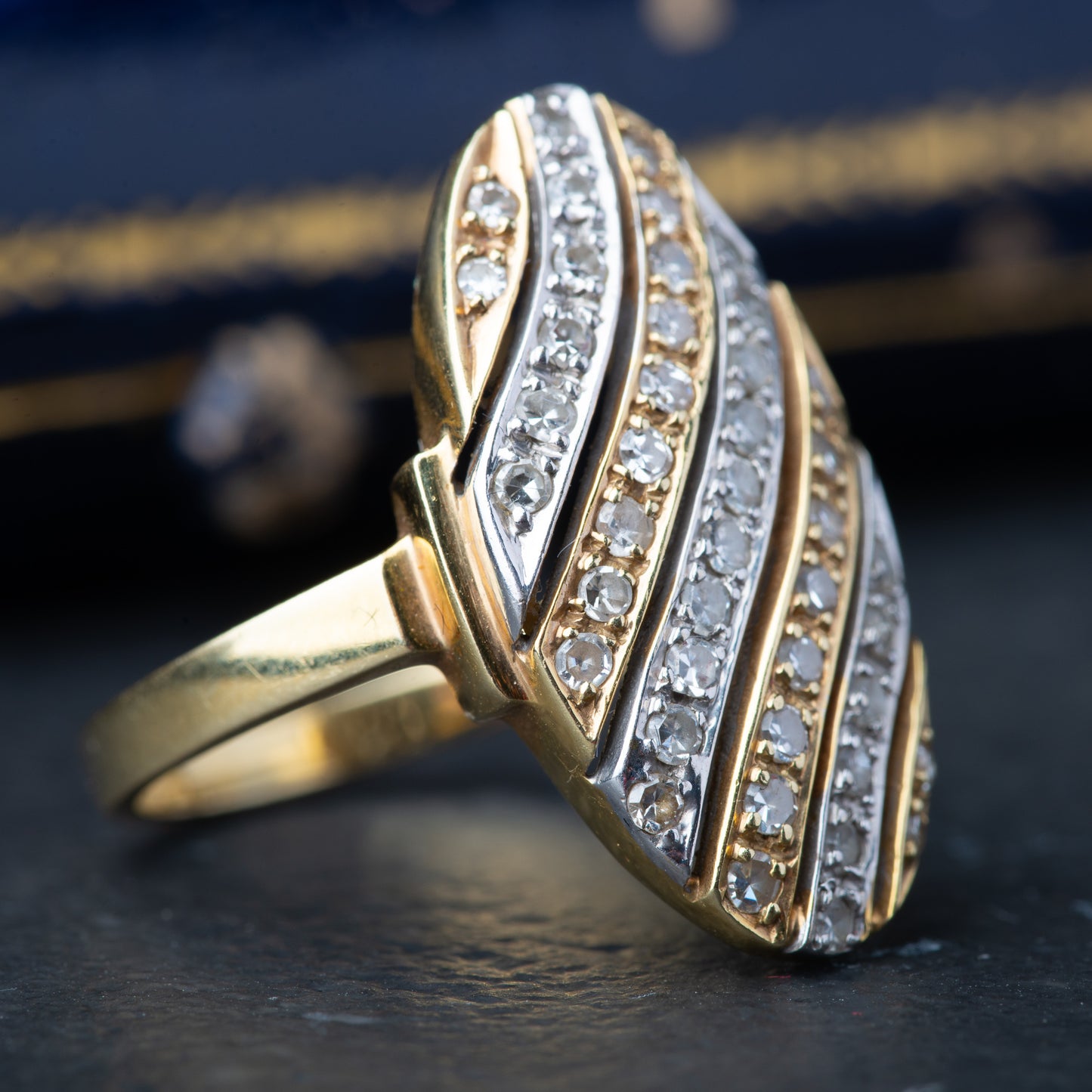 Vintage Bi-color Diamond Ring