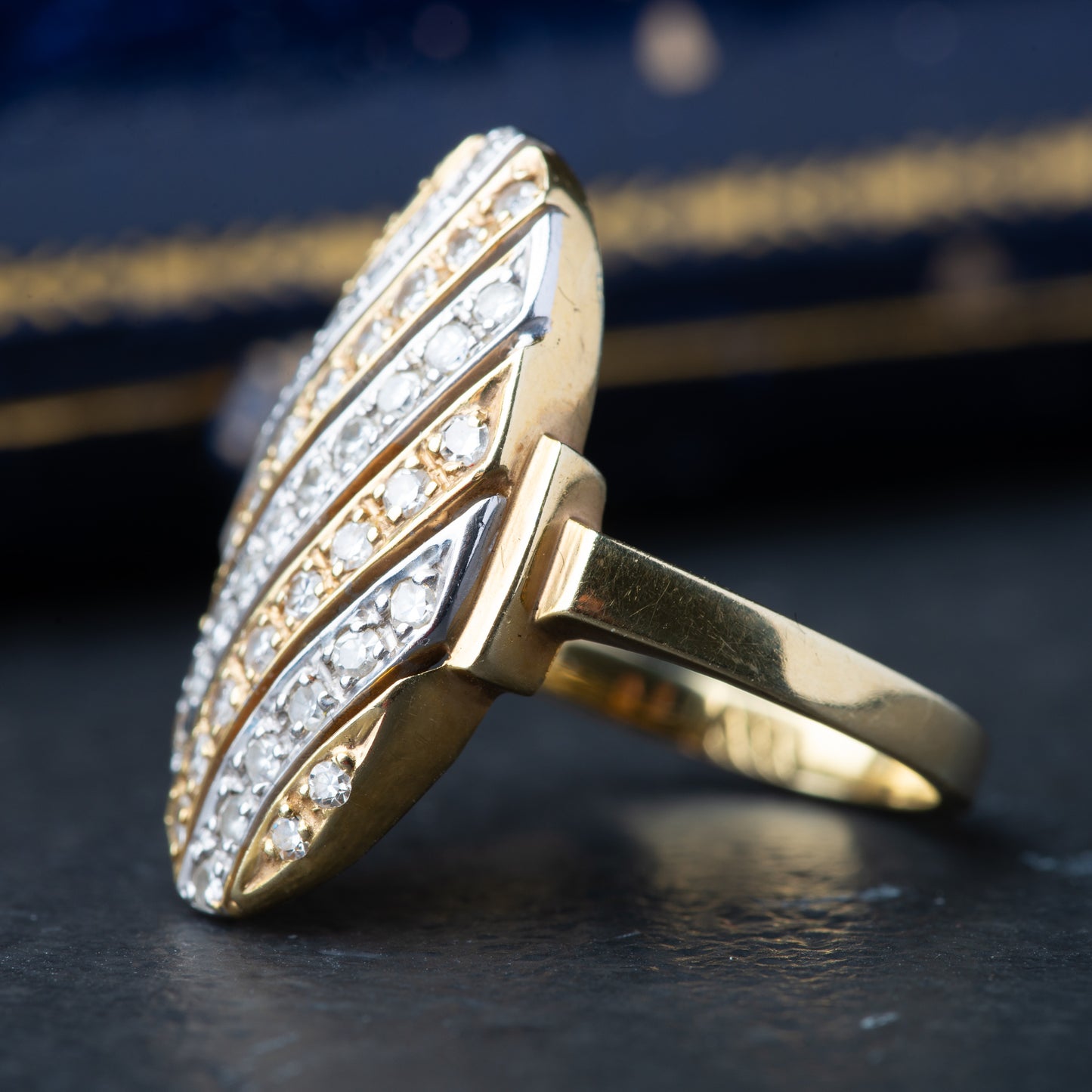 Vintage Bi-color Diamond Ring