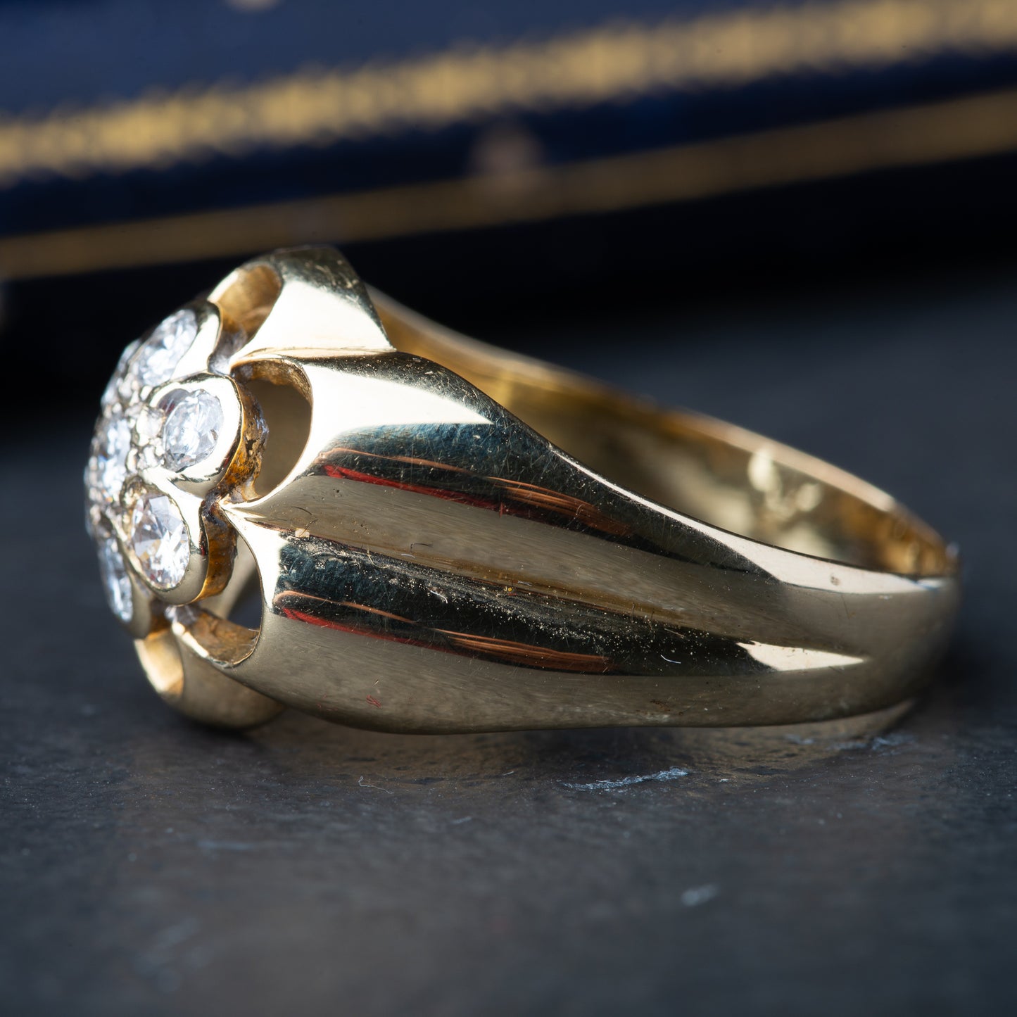 Vintage Heavy Unisex Diamond Ring