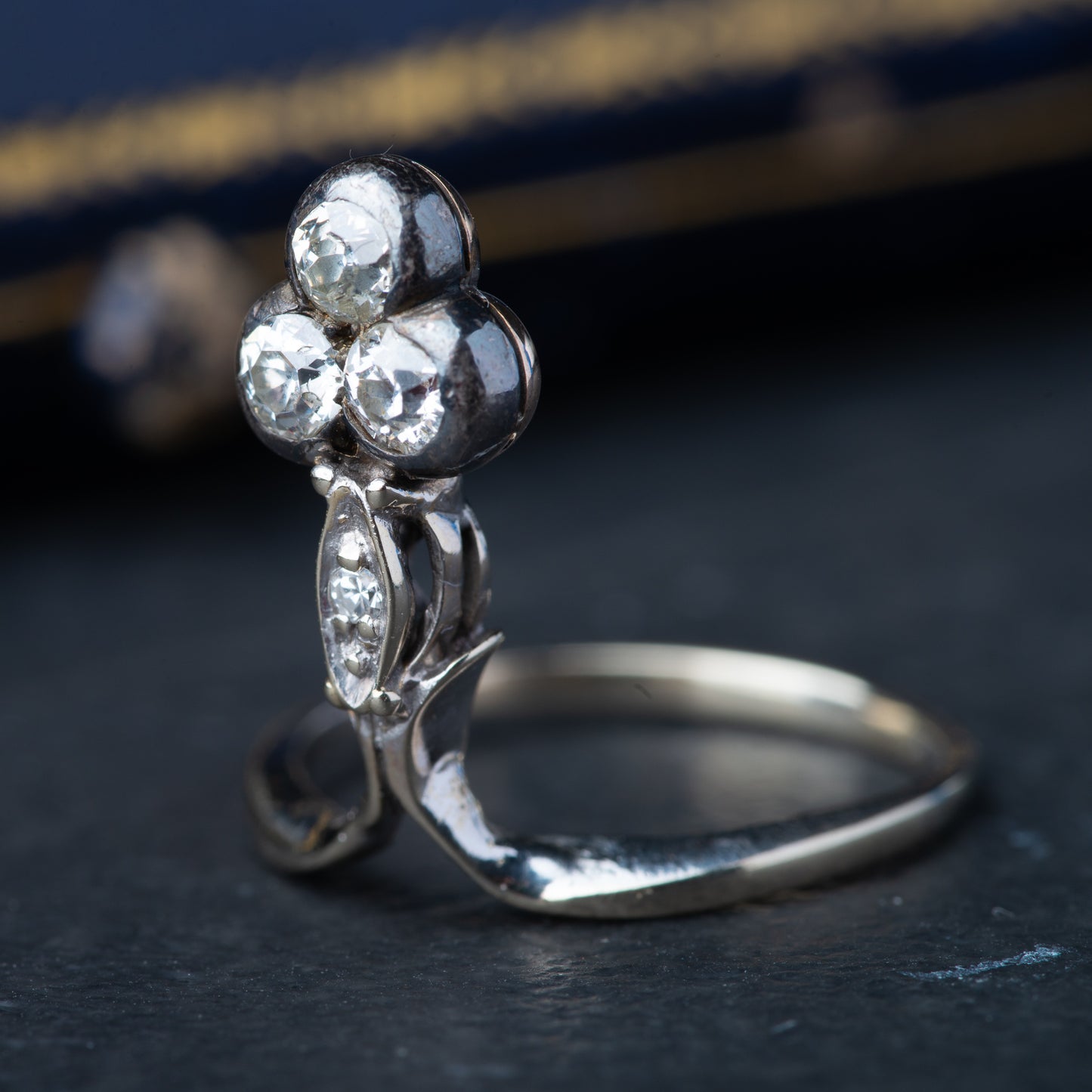 Art Deco Trefoil Diamond Ring