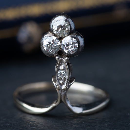 Art Deco Trefoil Diamond Ring