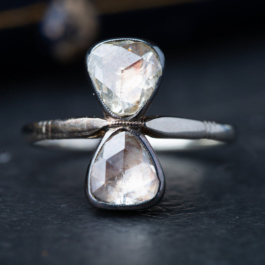 Antique Bow Rosecut Diamond Ring