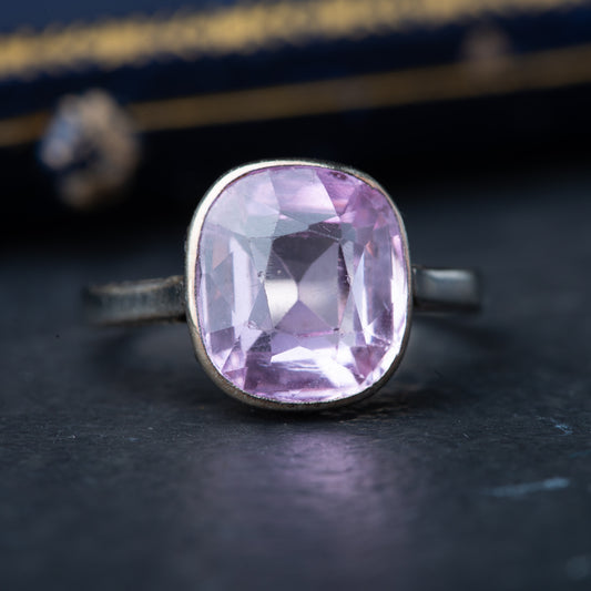 Art Deco Pink Sapphire Ring