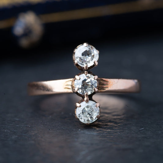1900's Trilogy Ring with 3 OEC Diamonds