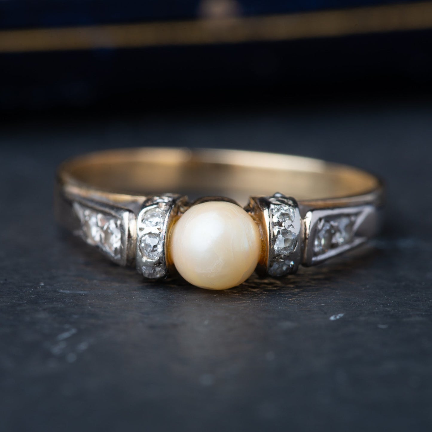 Vintage Pearl Diamond Ring
