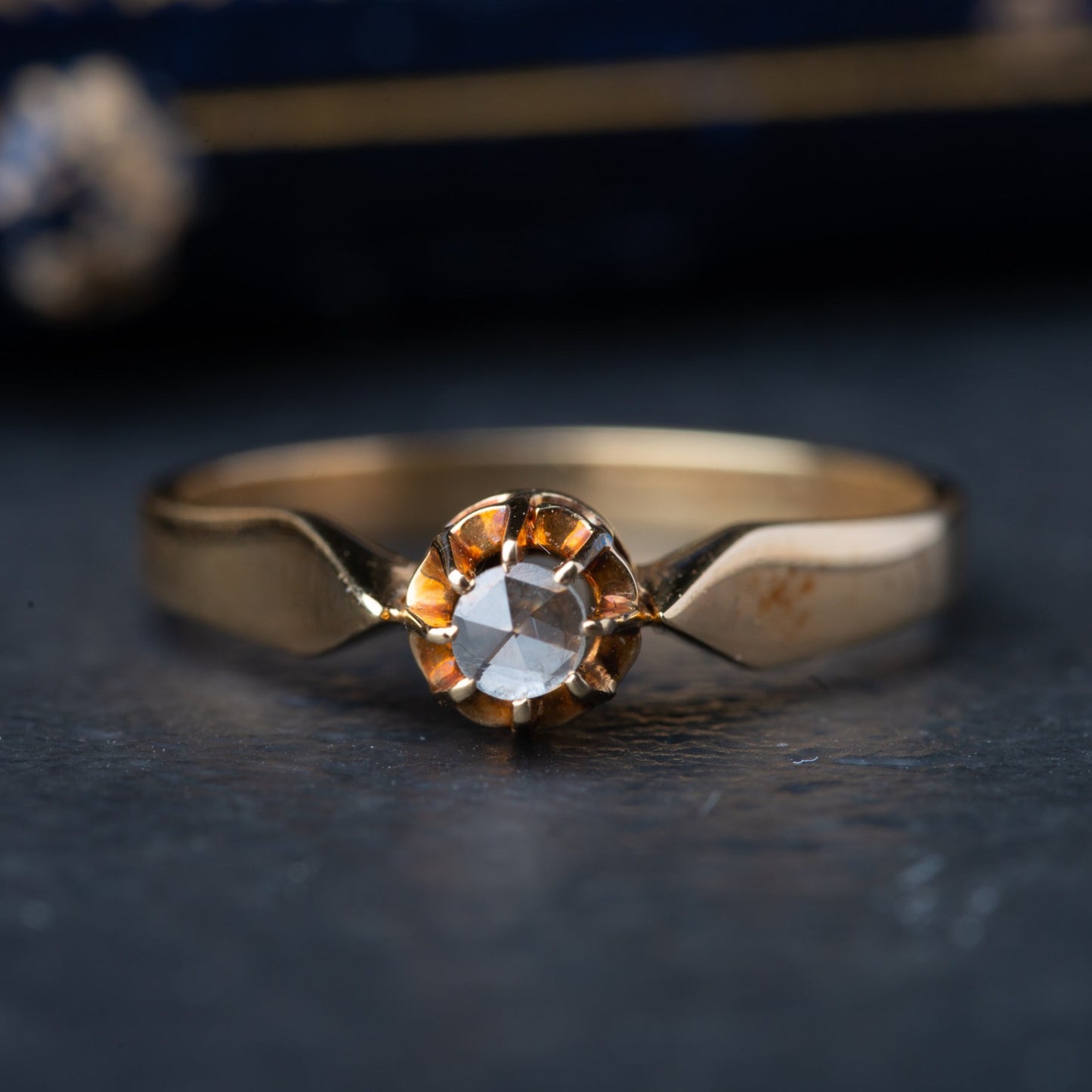 Vintage Rosecut Diamond Solitaire Ring