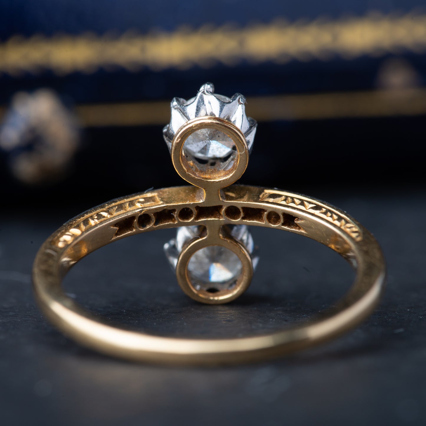 Art Deco Toi et Moi Diamond Ring