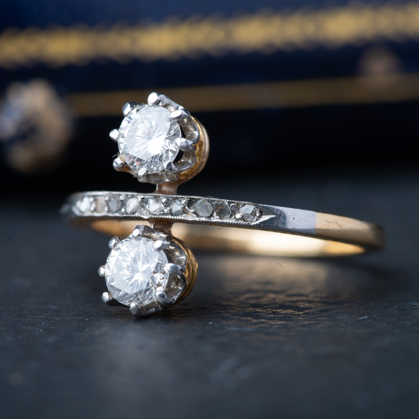 Art Deco Toi et Moi Diamond Ring