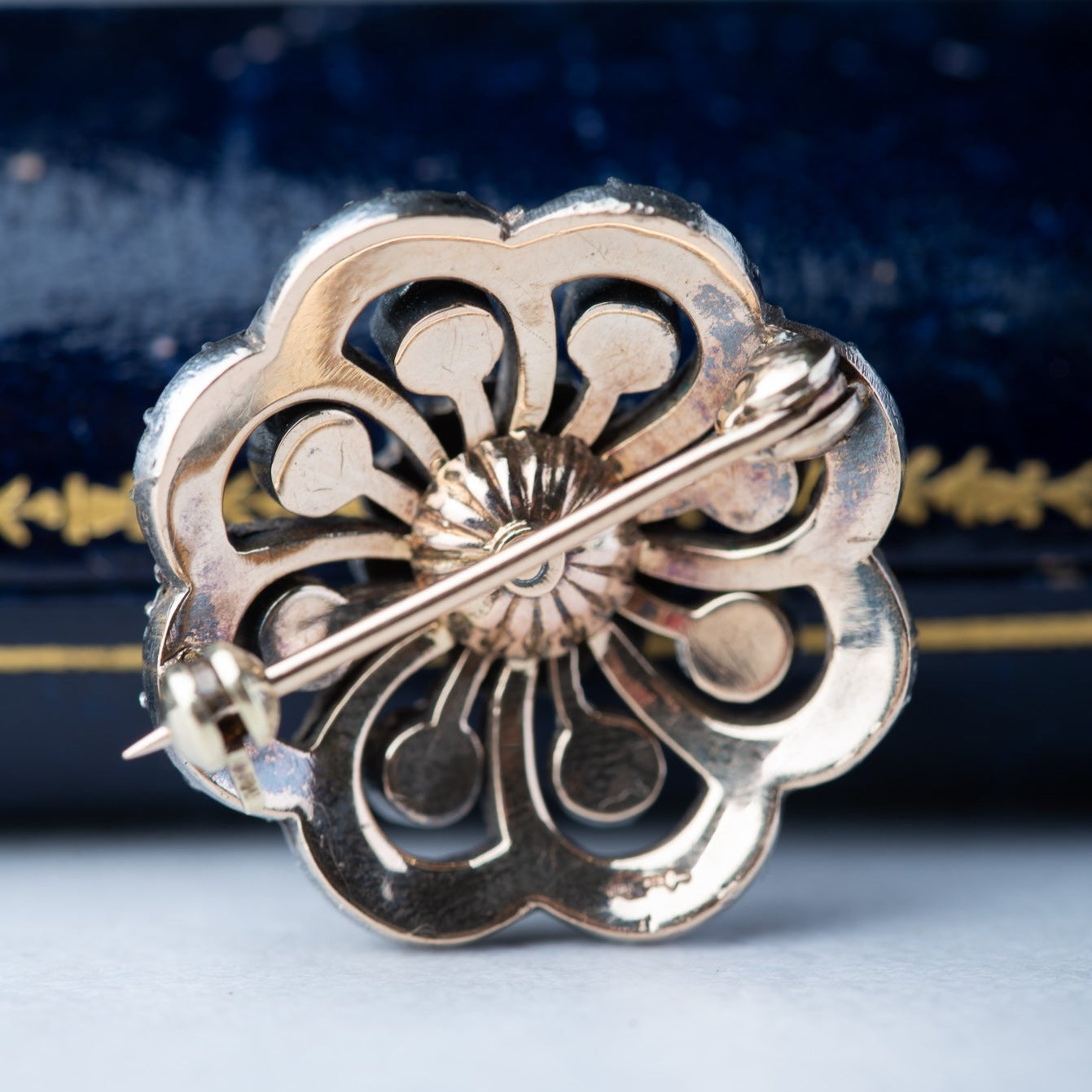 Dutch rosecut diamond ring + brooch set