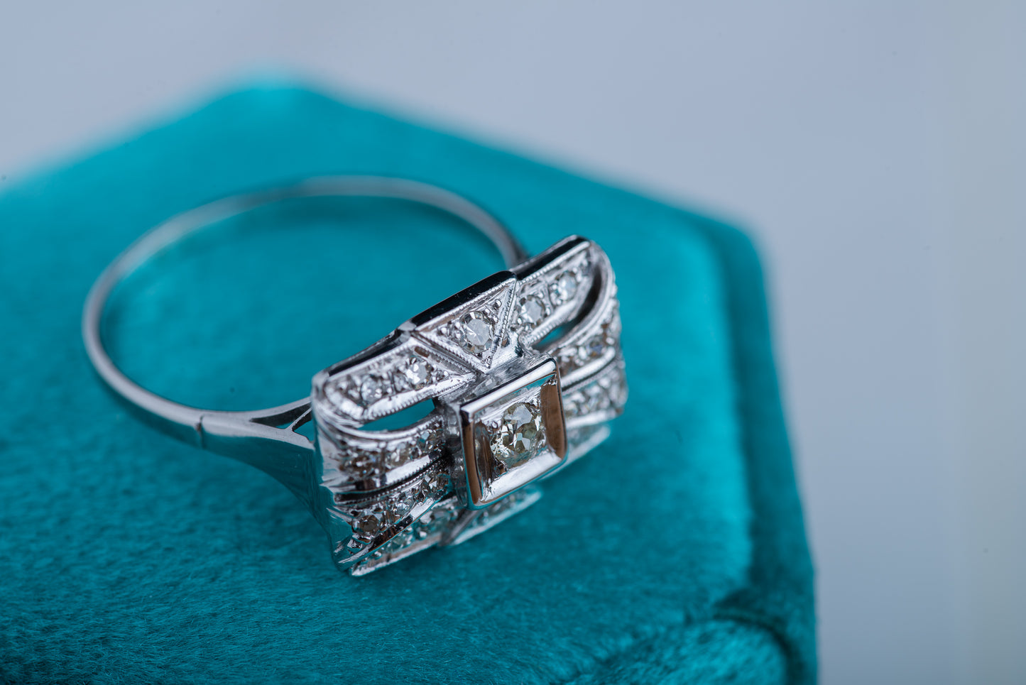 Art Deco Diamond East to West Ring