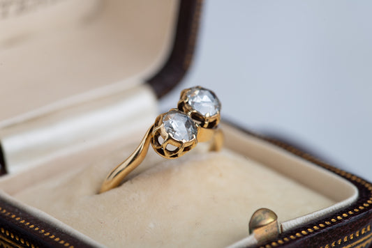 Vintage Rosecut Diamond Toi & Moi Ring