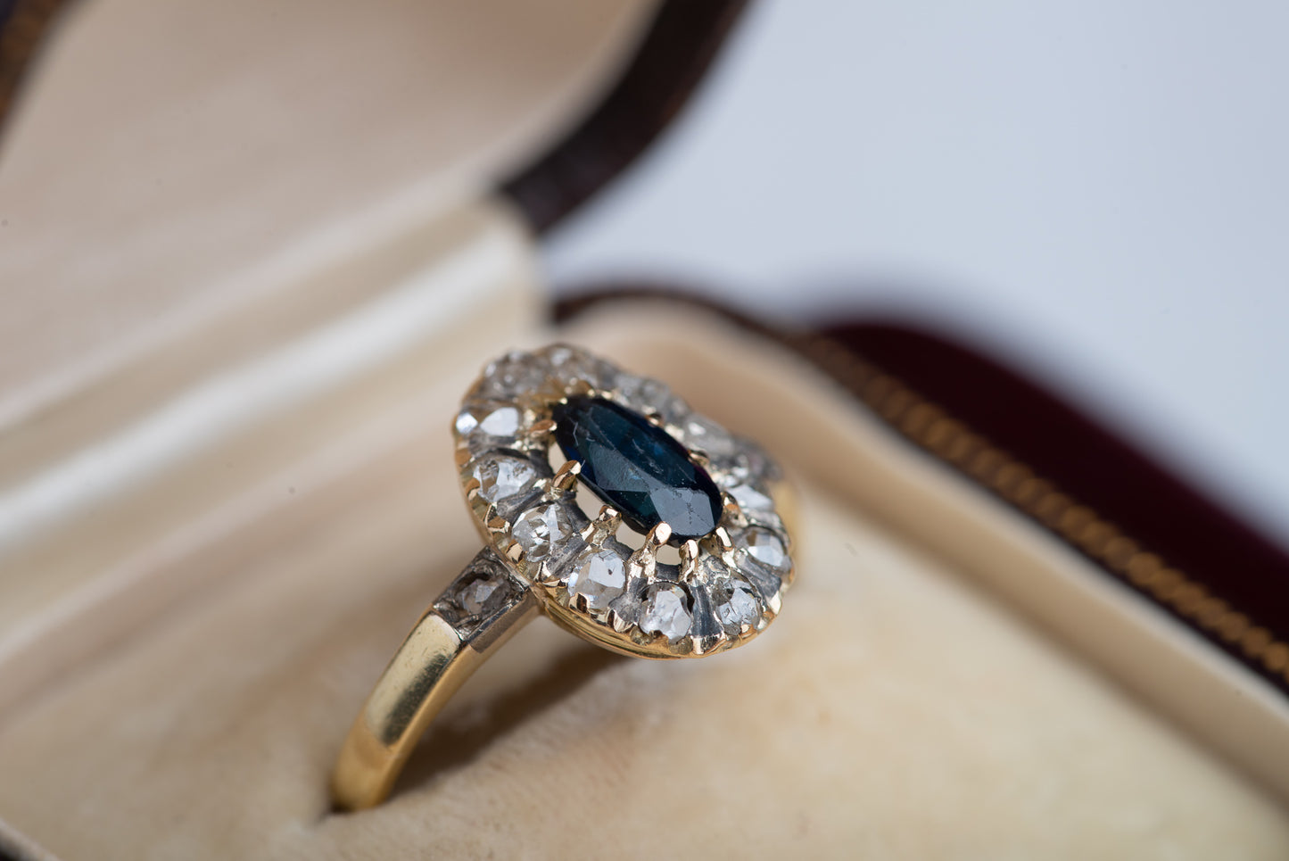 Antique 1900's Diamond Sapphire Ring