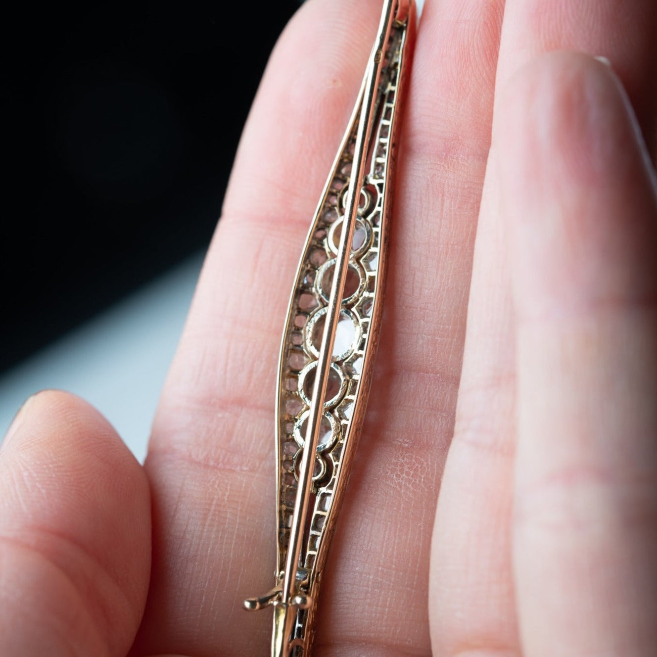Art Deco Rosecut Diamond Brooch