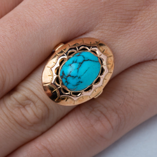 Vintage Statement Turquoise Ring