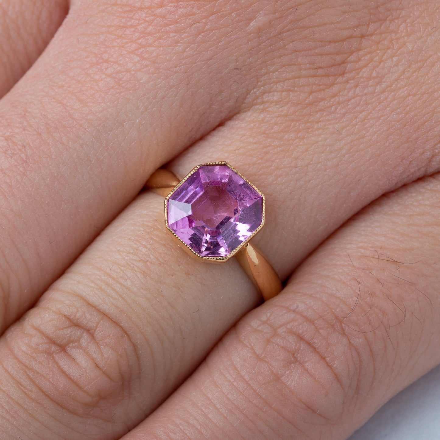 Vintage Pink Sapphire Ring