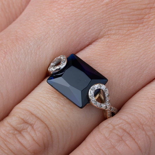 Vintage Color Changing Sapphire Diamond Ring