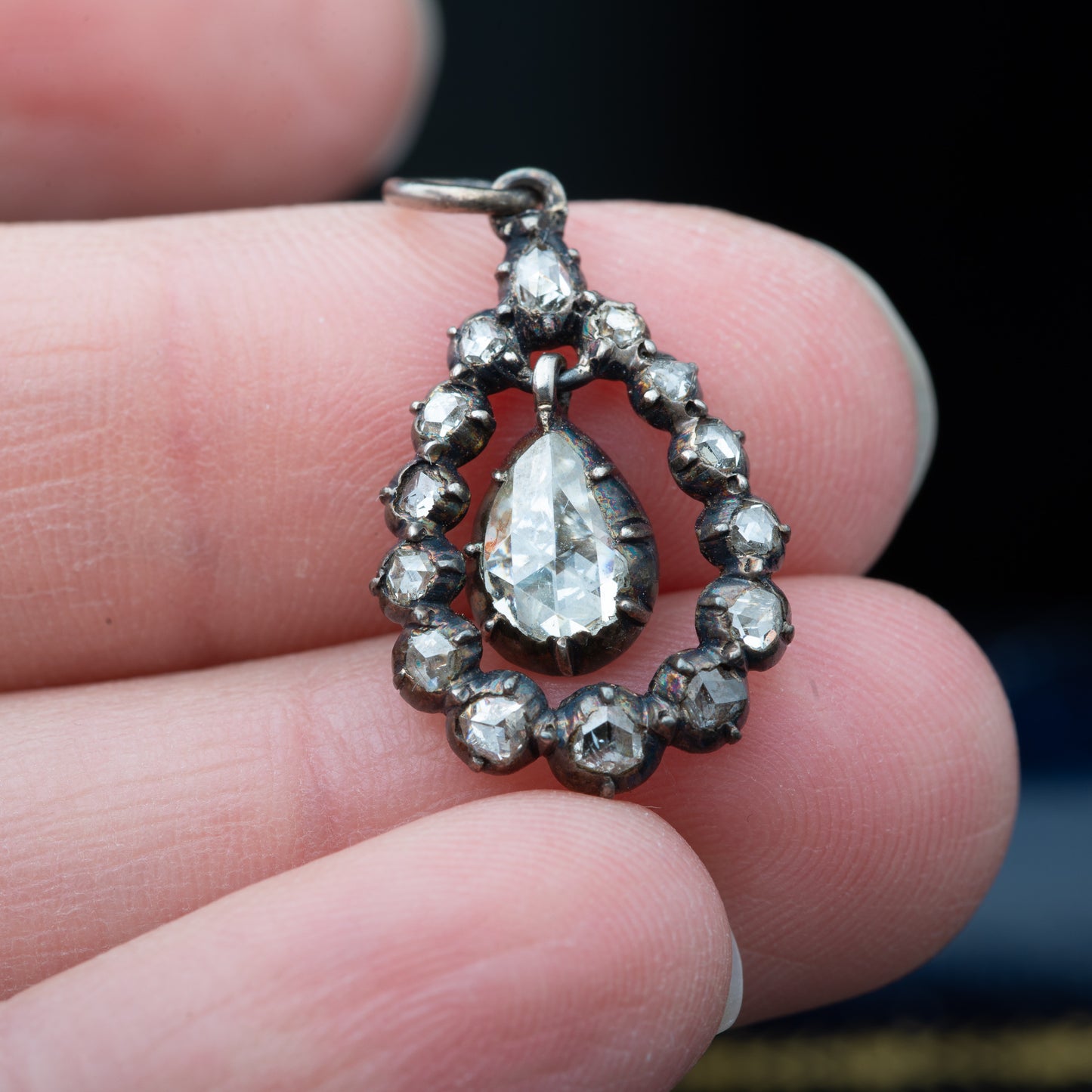 Victorian Rosecut Diamond Pendant