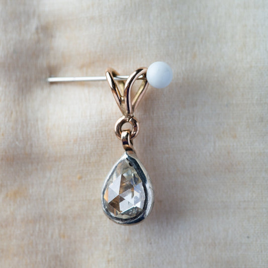 Rosecut Diamond Pear Shaped Pendant