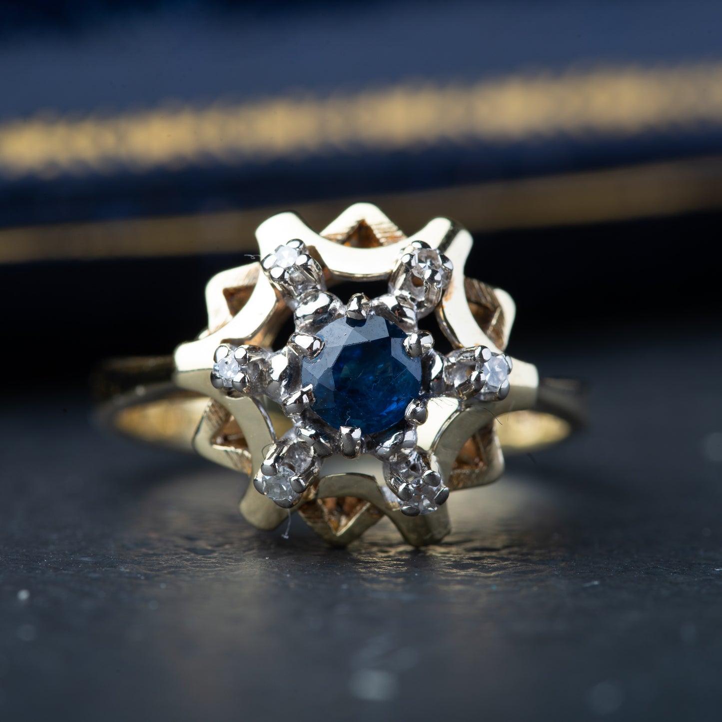 Vintage Sapphire Diamond Ring