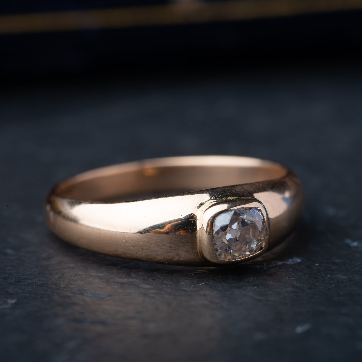 0.42ct Oldminecut Diamond Ring