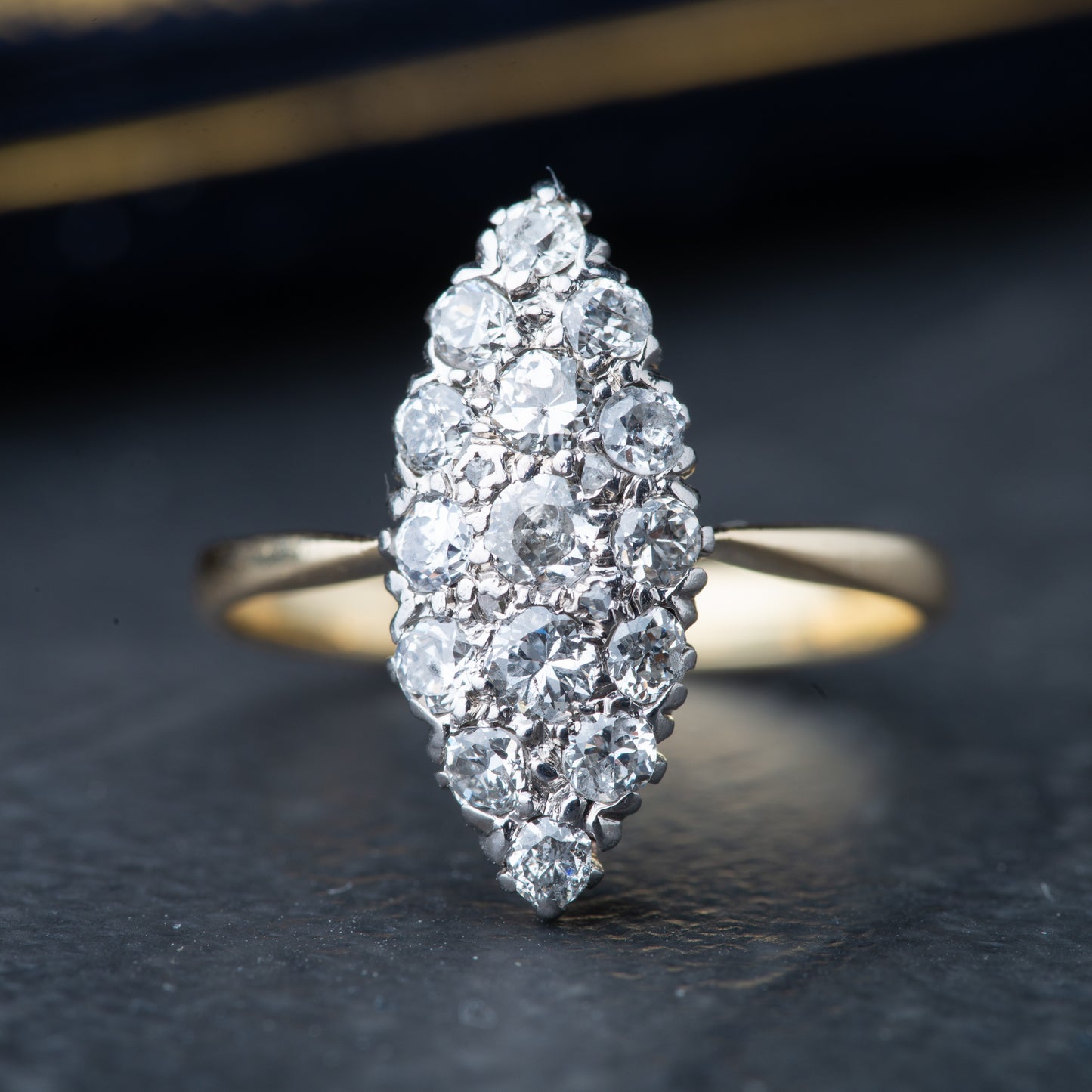 Antique 1900's Diamond Navette Ring