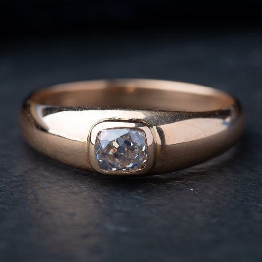 0.42ct Oldminecut Diamond Ring