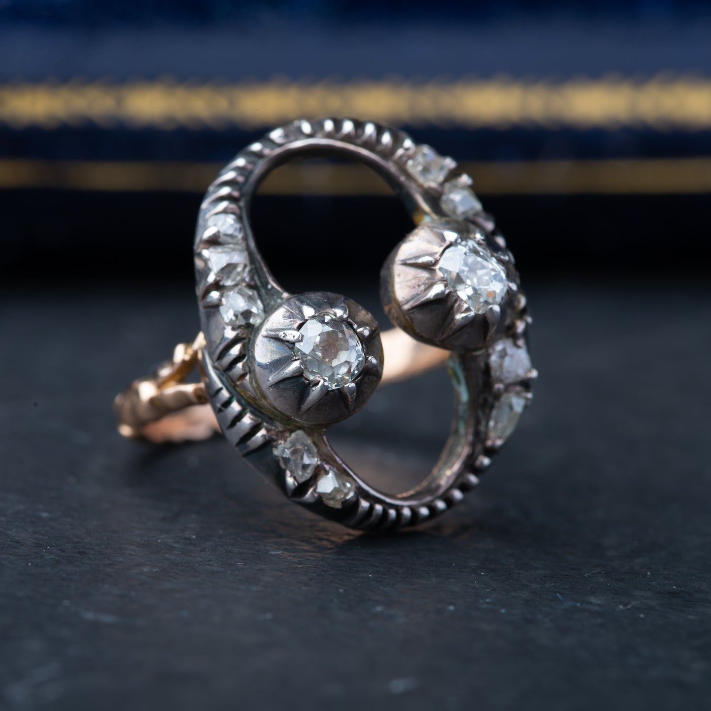 Vintage Peruzzi Cut Diamond Ring