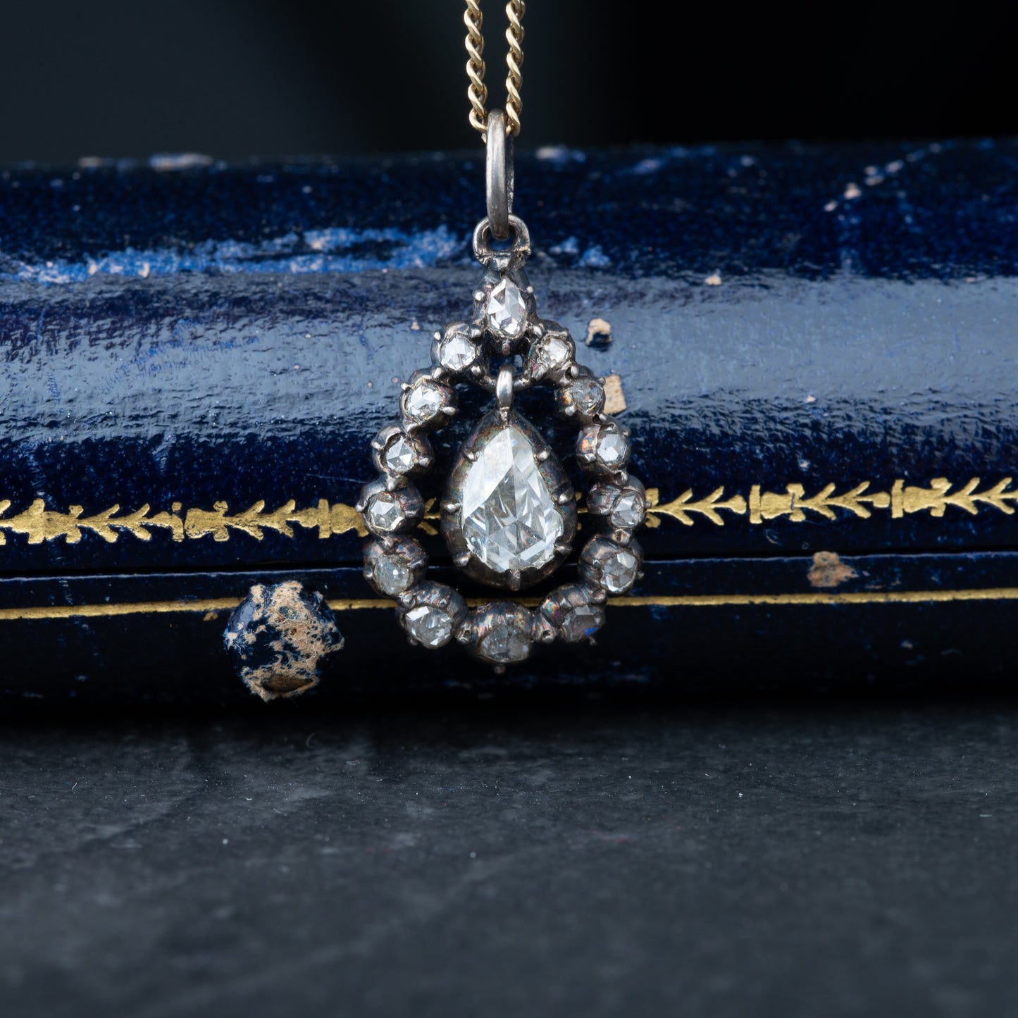 Victorian Rosecut Diamond Pendant