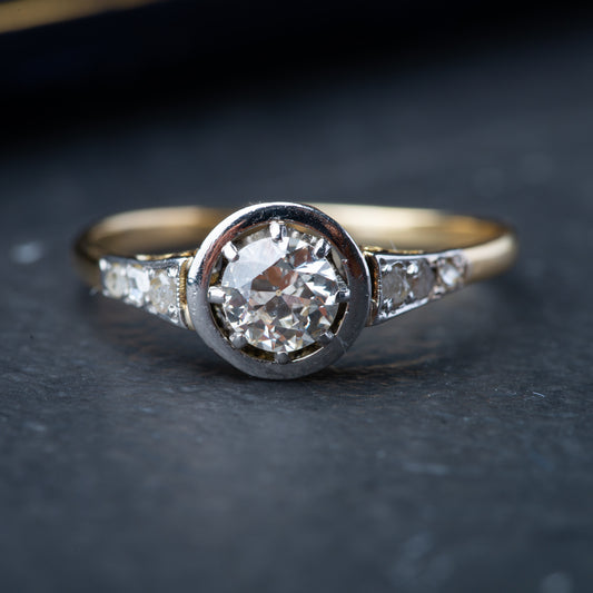 Stunning Art Deco 0.50ct Diamond Solitaire Ring