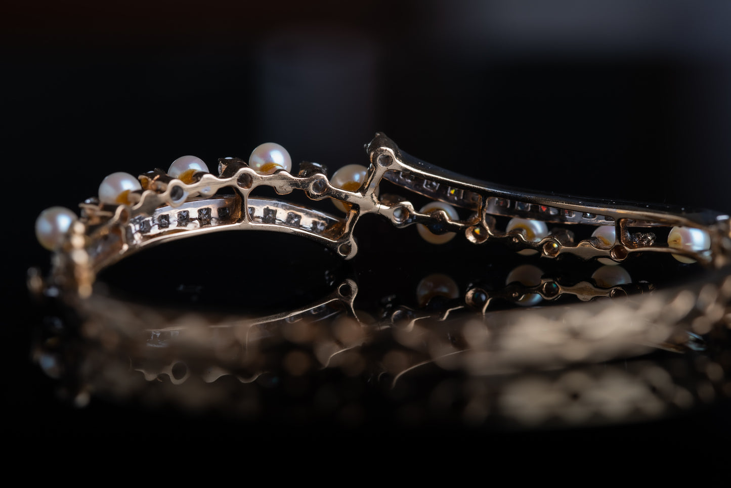 DESIGNER Vintage Pearl & Diamond Bracelet Jack Gutschneider