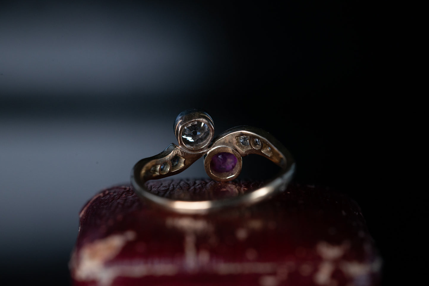 Toi & Moi Diamond Ruby Ring