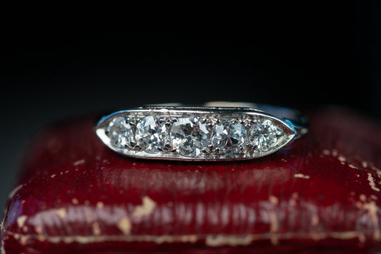 Five Diamonds Platinum Ring