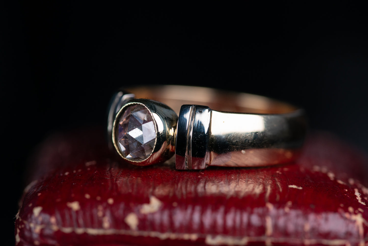 1990's Rosecut Diamond Solitaire Ring
